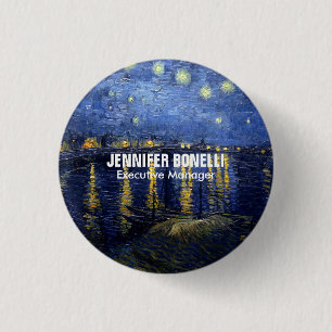 Van Gogh Starry Night Painting Add Your Name Button
