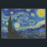 Van Gogh Starry Night Painting Decoupage Tissue Paper<br><div class="desc">This beautiful decoupage tissue paper design features the oil on canvas art painting titled "Starry Night" (1889) by Dutch post-impressionist painter Vincent Van Gogh. This lovely paper can be used for home decor,  decoupage craft projects,  or even to wrap handmade gifts such as soaps or candles.</div>
