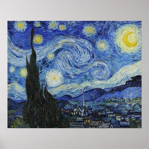 Van Gogh Starry Night Painting Poster