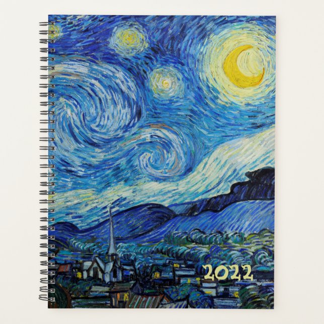 Van Gogh Starry Night Painting Weekly Monthly Planner (Front)