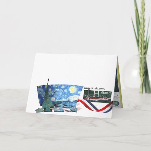 Van Gogh Starry Night Paper Craft 3d Card Zazzle