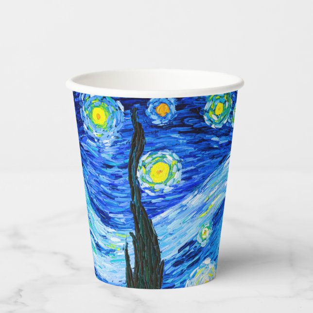 Van Gogh Starry Night Paper Cups (Front)