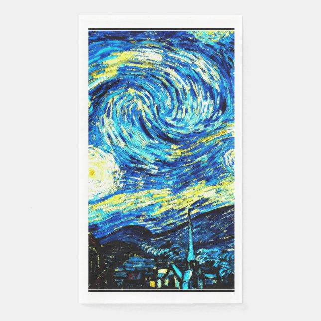 Van Gogh - Starry Night Paper Guest Towels (Front)