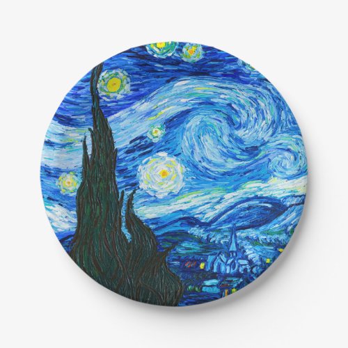Van Gogh Starry Night Paper Plates