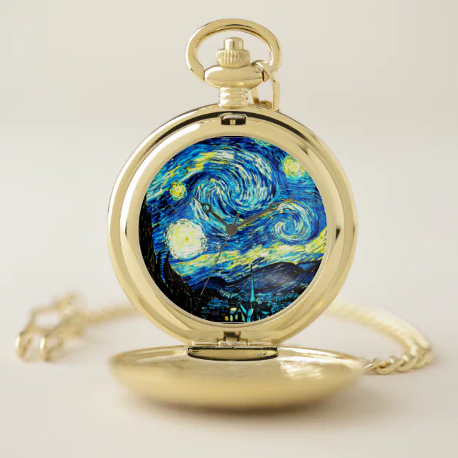 Van Gogh Starry Night Pocket Watch Zazzle