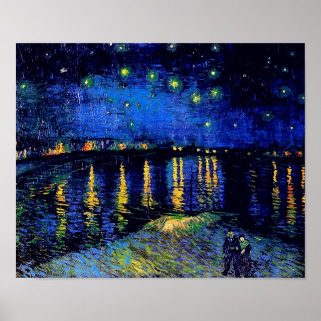 Van Gogh Starry Night Rhone (F474) Fine Art Poster (Front)