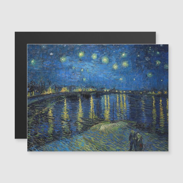 Van Gogh - Starry Night / Rhone Magnetic Card (Front/Back)