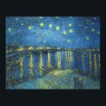 Van Gogh Starry Night Rhone Painting Canvas Print<br><div class="desc">Vincent Van Gogh  (30 March 1853 – 29 July 1890) was an influential Dutch post-impressionist painter.  This painting is Starry Night over the Rhone.</div>