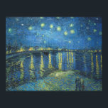 Van Gogh Starry Night Rhone Painting Canvas Print<br><div class="desc">Vincent Van Gogh  (30 March 1853 – 29 July 1890) was an influential Dutch post-impressionist painter.  This painting is Starry Night over the Rhone.</div>