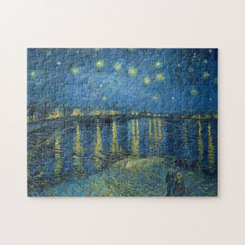 Van Gogh Starry Night Rhone Painting Jigsaw Puzzle