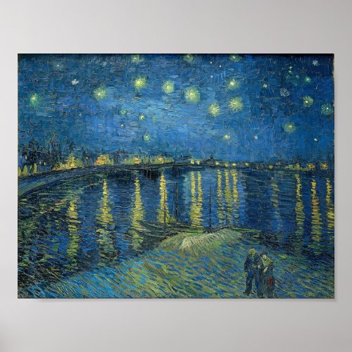 Van Gogh Starry Night Rhone Painting Poster