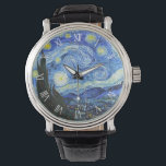 VAN GOGH Starry Night Roman Numerals Watch<br><div class="desc">"van gogh vincent",  starry night, "famous painting",  vintage,  stars,  sky,  "fine art",  blue</div>