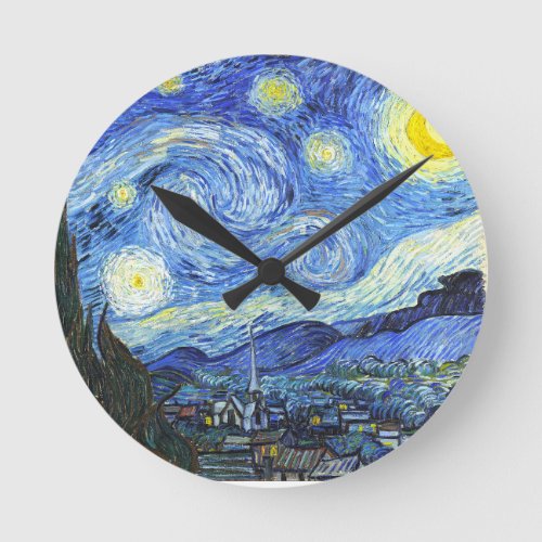 Van Gogh Starry Night Round Clock