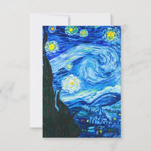 Van Gogh Starry Night RSVP Card