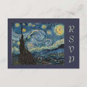 Van Gogh Starry Night rsvp Invitation