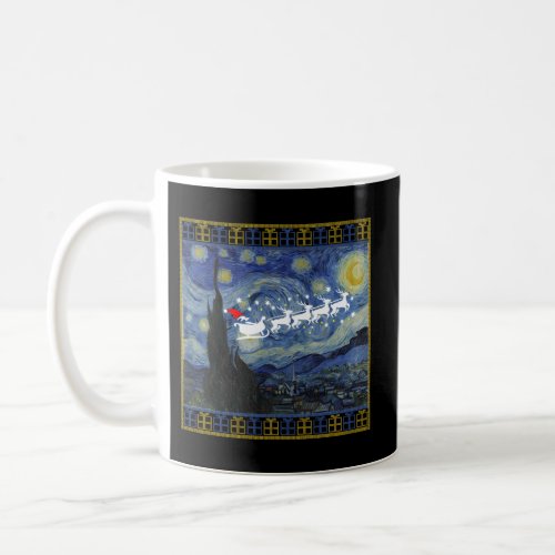 Van Gogh Starry Night Santa Sleigh Coffee Mug