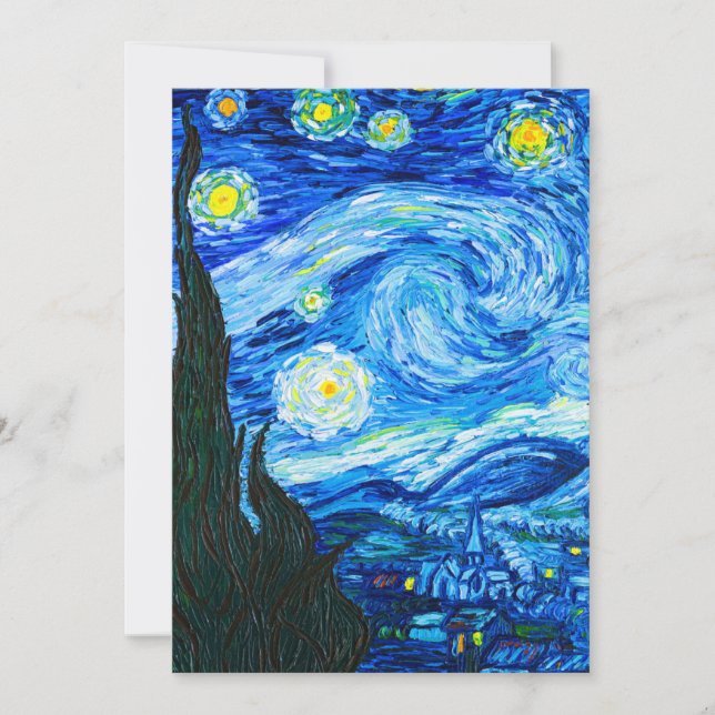 Van Gogh Starry Night Save The Date (Front)