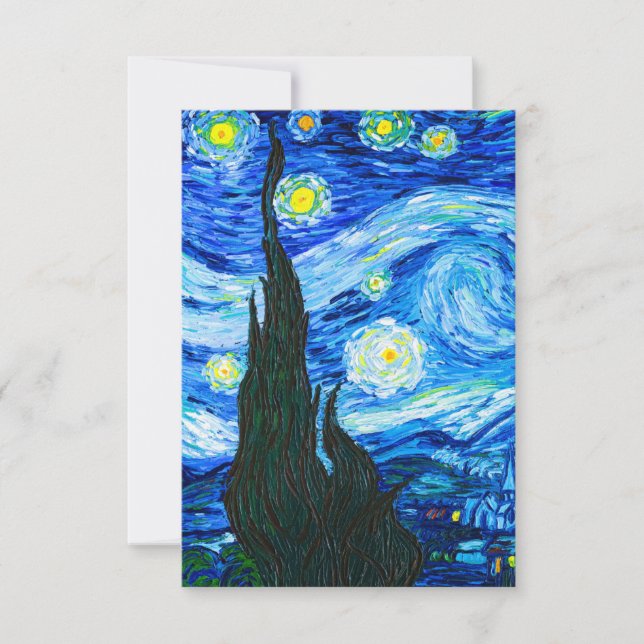 Van Gogh Starry Night Save The Date (Front)