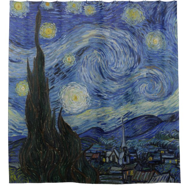 Van Gogh Starry Night Shower Curtain (Front)