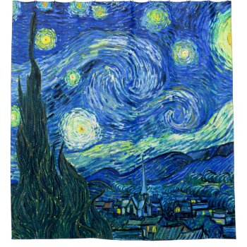 Van Gogh Starry Night Shower Curtain by The_Masters at Zazzle
