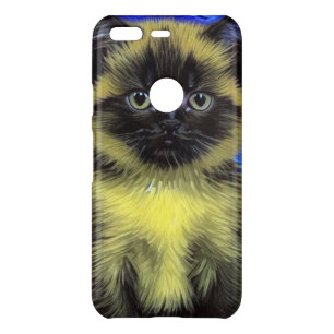 Van Gogh Starry Night Siamese Cat Uncommon Google Pixel Case
