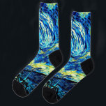 Van Gogh - Starry Night Socks<br><div class="desc">Starry Night,  famous painting by Vincent van Gogh.</div>