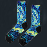 Van Gogh - Starry Night Socks<br><div class="desc">Starry Night,  famous painting by Vincent van Gogh.</div>