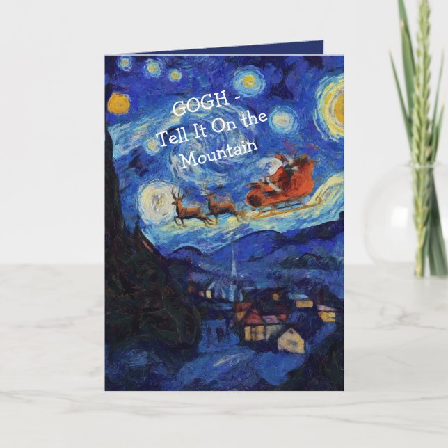 Van Gogh Starry Night St Nicholas In St Remy Card (Front)