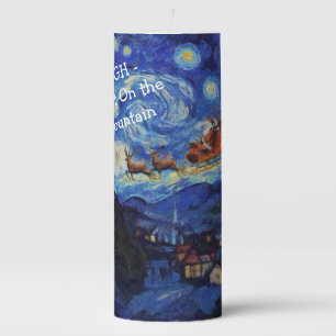 Van Gogh Starry Night St Nicholas In St Remy Pillar Candle