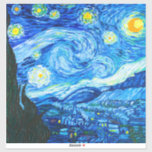 Van Gogh Starry Night Sticker<br><div class="desc">Sticker featuring Vincent van Gogh’s oil painting The Starry Night (1889). Inspired by his stay at an asylum,  the art depicts a village underneath a night sky of blue and yellow moon and stars. A great gift for fans of Post-Impressionism and Dutch art.</div>
