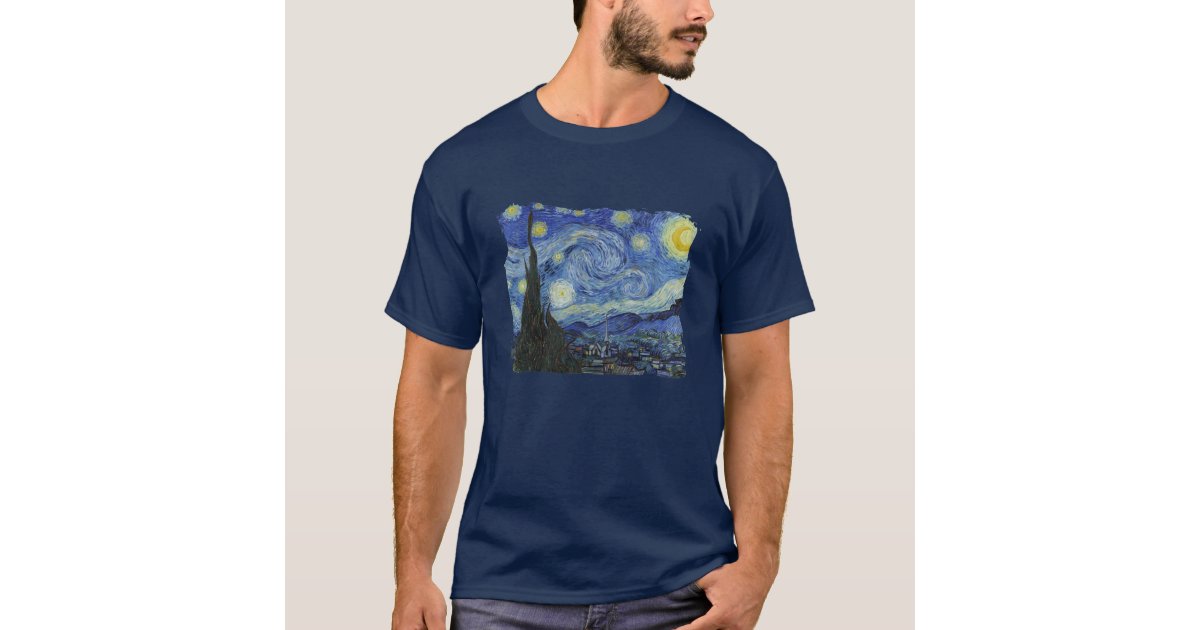 van gogh starry night tshirt