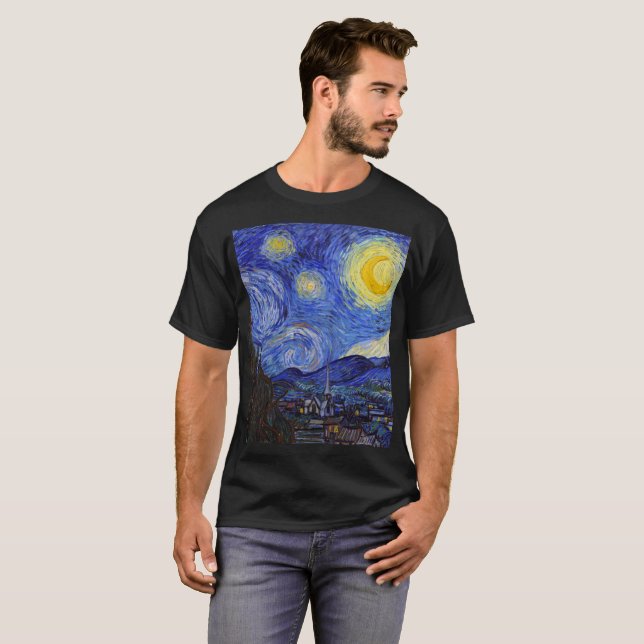 van Gogh ,"""Starry night" T-Shirt (Front Full)