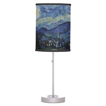 Van Gogh Starry Night Table Lamp by clonecire at Zazzle