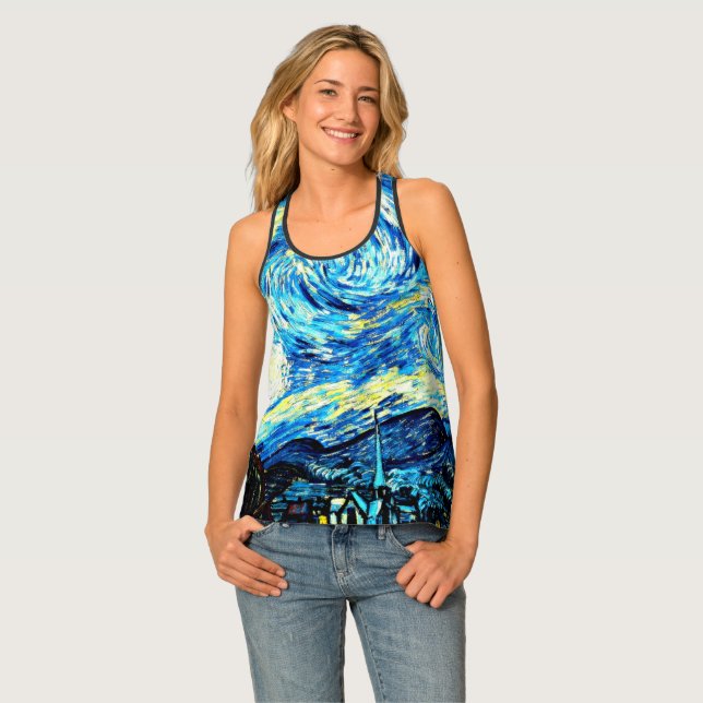 Van Gogh - Starry Night Tank Top (Front Full)