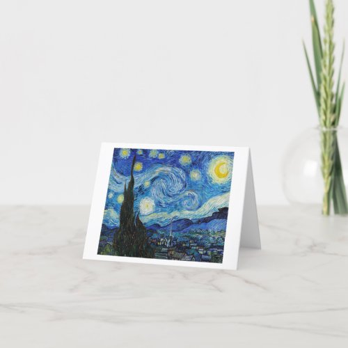 VAN GOGH  STARRY NIGHT THANKYOU GREETING CARD