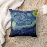 Van Gogh Starry Night Throw Pillow<br><div class="desc">Vincent Van Gogh's " The Starry Night" artwork is featured on this throw pillow. A nighttime sky so alive with sumptuous swirls! **Check out related products with this design in our store and discover more amazing options with this wonderful image: https://www.zazzle.com/collections/arty_gifts_for_the_van_gogh_fan_in_your_life-119079521028472120?rf=238919973384052768</div>