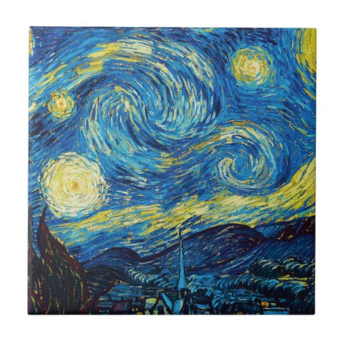 Van Gogh Starry Night Tile