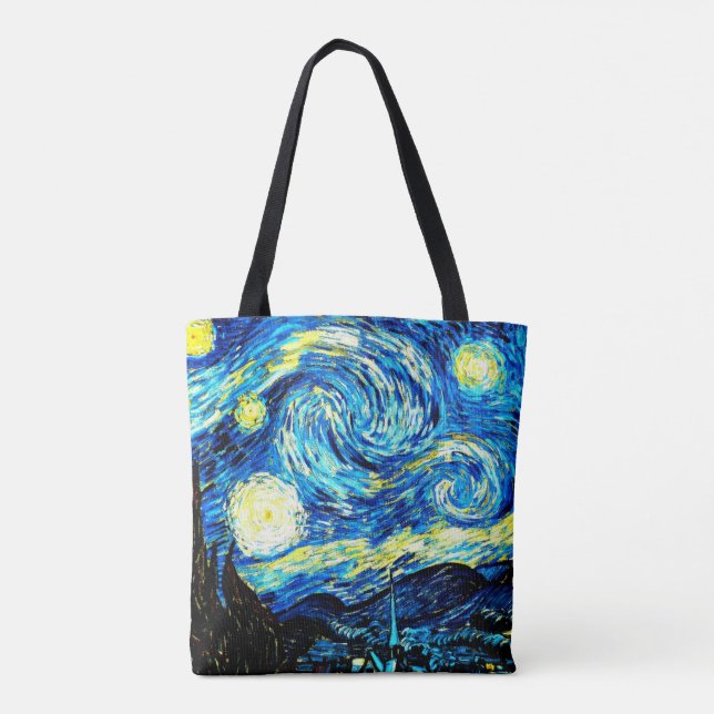 Van Gogh - Starry Night Tote Bag (Back)