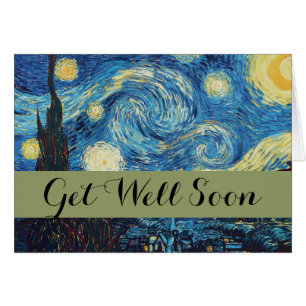 Van Gogh Starry Night Vintage Blue Masterpiece Cards