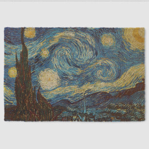 Van Gogh Starry Night Vintage Blue Masterpiece Fiber Doormat