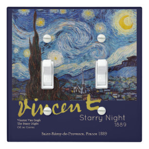 Van Gogh Starry Night Vintage Blue Masterpiece Light Switch Cover