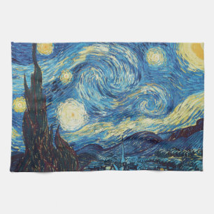 Van Gogh Starry Night Vintage Blue Masterpiece Towel