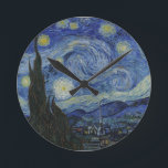 Van Gogh Starry Night Wall Clock<br><div class="desc">Vincent van Goghs fine art masterpiece on a clock for your wall.</div>