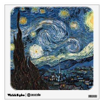 Van Gogh Starry Night Wall Decal by Zazilicious at Zazzle