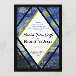 Van Gogh Starry Night Wedding Invitation