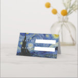 Van Gogh Starry Night Wedding Place Card<br><div class="desc">Wedding place cards featuring Vincent Van Gogh Starry Night painting background</div>