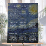 Van Gogh Starry Night Wedding Seating Chart<br><div class="desc">Acrylic wedding seating chart sign featuring modern typography in and Vincent Van Gogh Starry Night painting background</div>