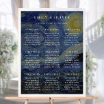 Van Gogh Starry Night Wedding Seating Chart<br><div class="desc">Wedding seating chart poster sign featuring modern typography in and Vincent Van Gogh Starry Night painting background</div>
