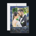 Van Gogh Starry Night Wedding Thank You Card<br><div class="desc">Photo wedding thank you card featuring your custom message to wedding guests on Vincent Van Gogh Starry Night painting background.</div>