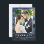 Van Gogh Starry Night Wedding Thank You Card<br><div class="desc">Photo wedding thank you card featuring your custom message to wedding guests on Vincent Van Gogh Starry Night painting background.</div>